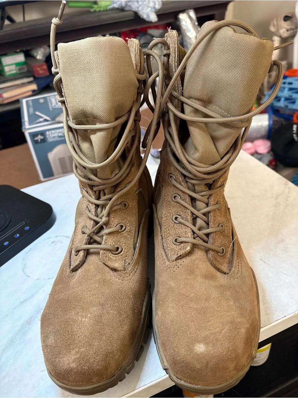 Belleville Tactical Tan Suede Combat Boots
